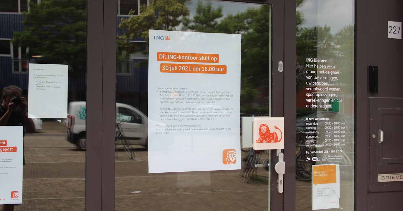 ING Bank gaat kantoor in centrum Diemen nu ook sluiten - Diemerkrant.nl