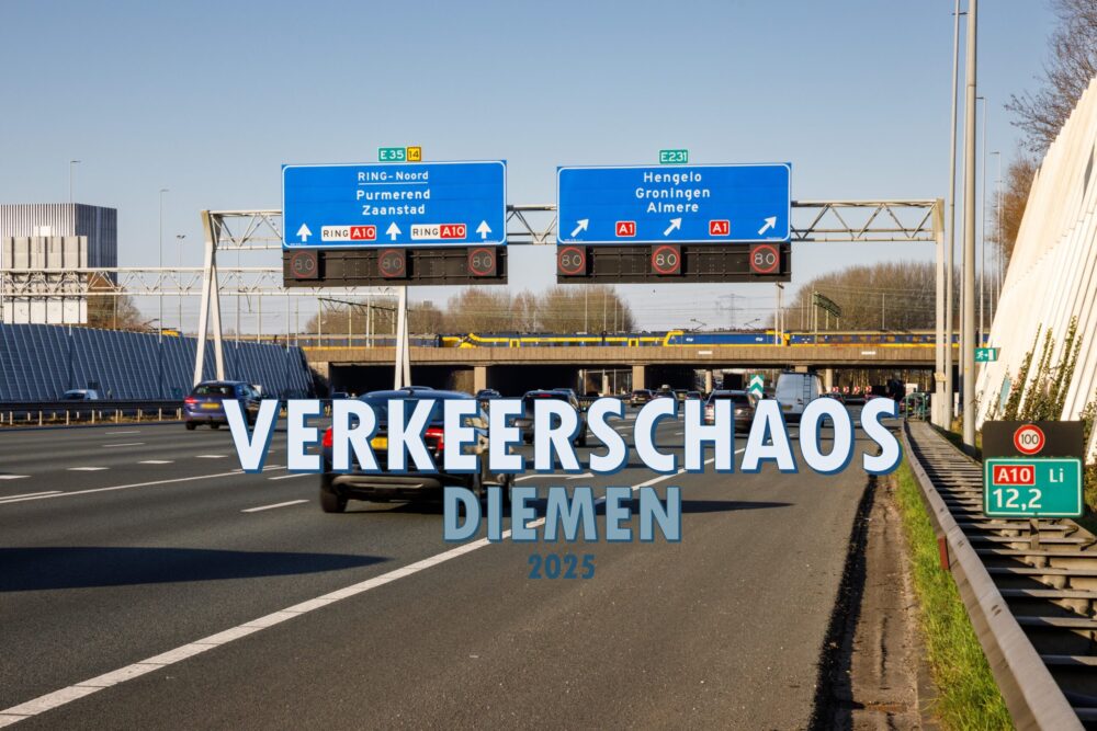 Komend weekend weer verkeershinder rond Diemen