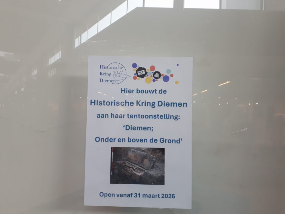 Tentoonstelling Historische Kring Diemen in winkelcentrum