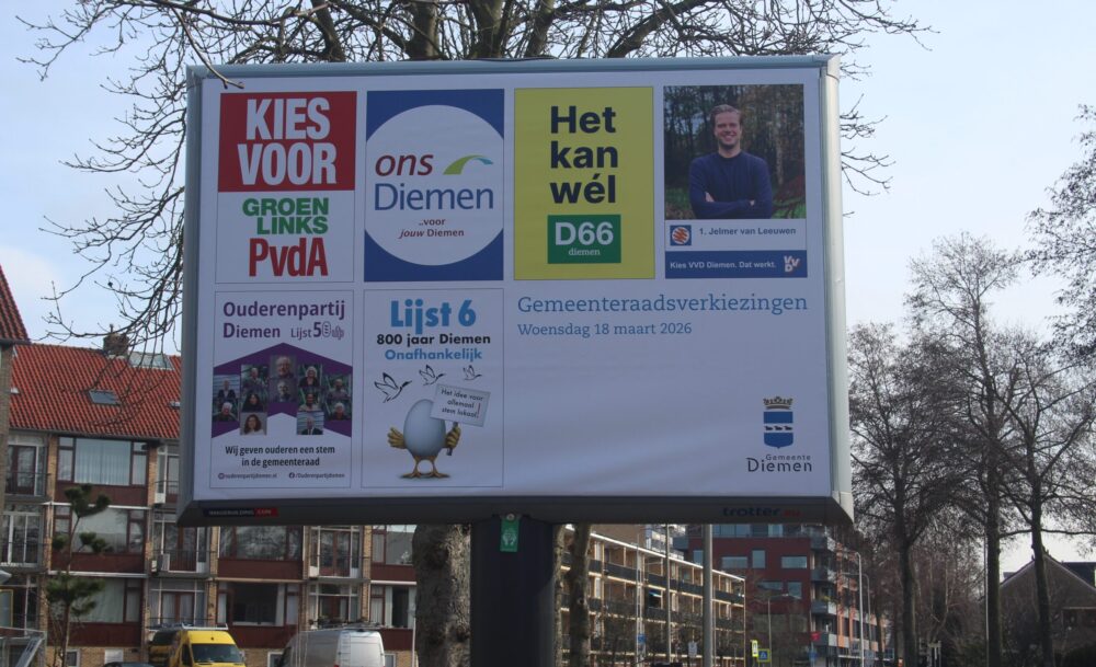 Partijenmarkt en uitslagenavond voor verkiezing in Diemen